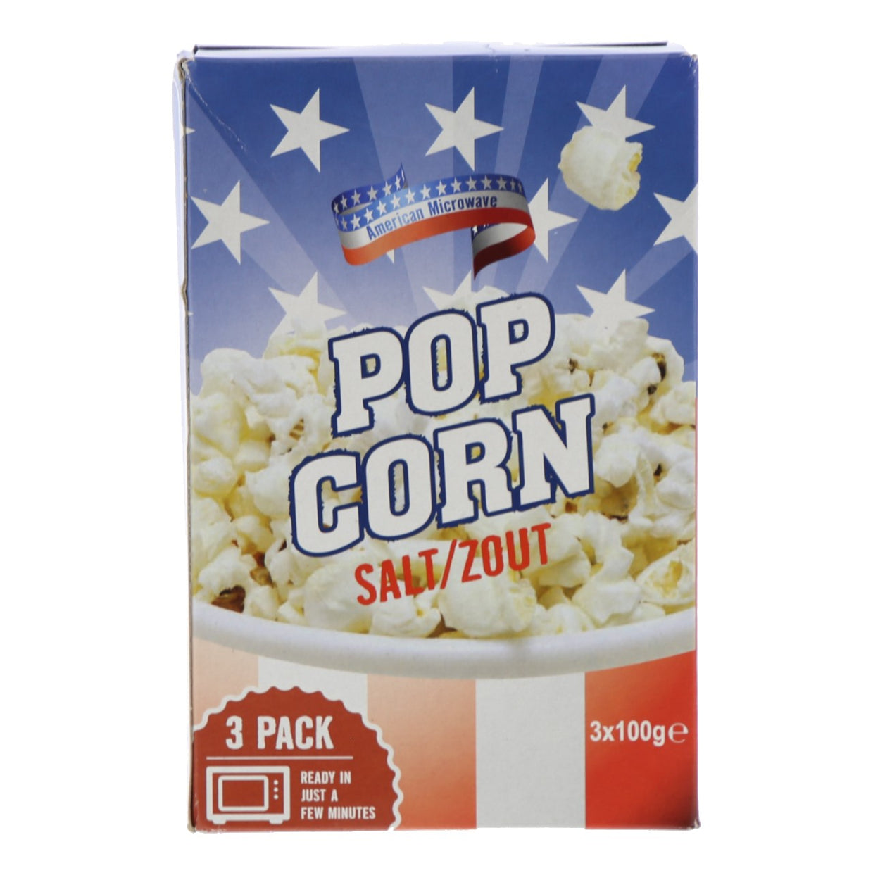 American microwave popcorn zout 3-pack 300g